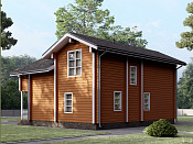 Двухэтажный дом из бруса 9х11 проект Зарена