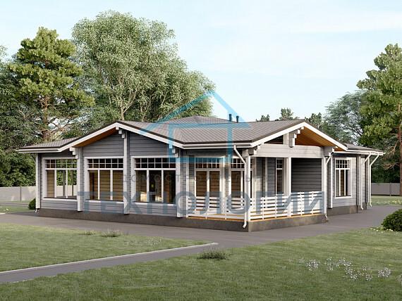 Одноэтажный дом из бруса 13х18 проект Ипатий