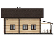 Дом шале из бруса с сауной полутораэтажный 10х11 Мира