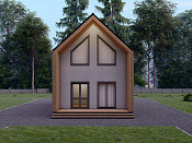 Двухэтажный каркасный дом 6х12 проект Гремислав