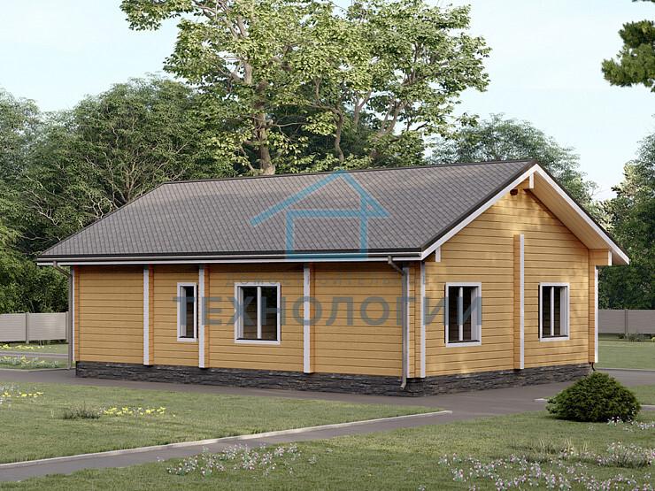 Одноэтажный дом из бруса 9х12 проект Ефросинья