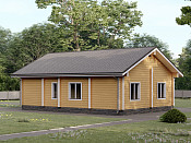Одноэтажный дом из бруса 9х12 проект Ефросинья