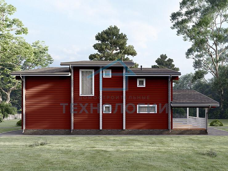 Двухэтажный дом из бруса 8х13 проект Зимава