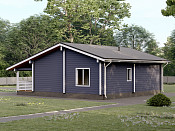 Одноэтажный дом из бруса 9х11 проект Фаина