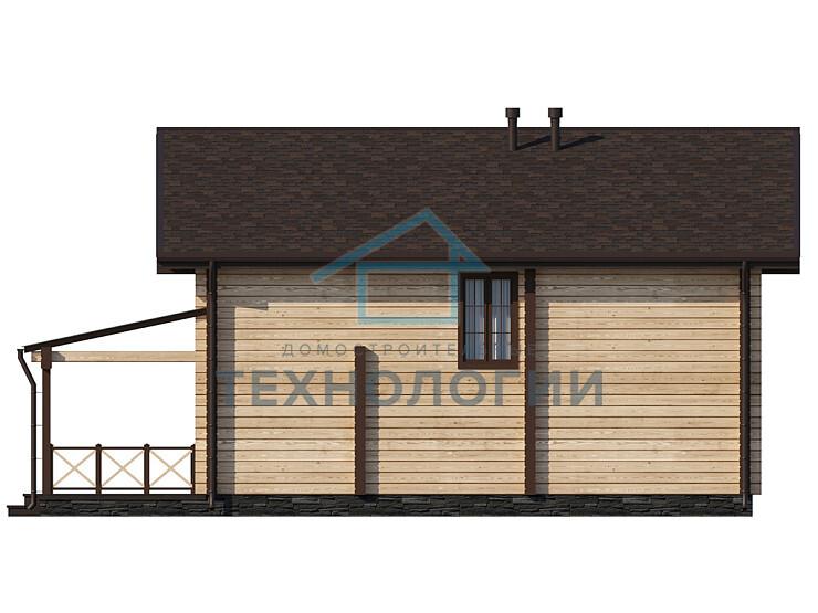 Дом шале из бруса с сауной полутораэтажный 10х11 Мира