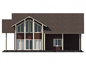 Дом шале из бруса в 1,5 этажа 12х14 с котельной Ванда