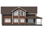 Дом шале из бруса в полтора этажа 9х13 с котельной Отрада