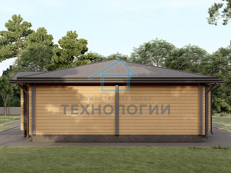 Одноэтажный дом из бруса 13х18 Дементий