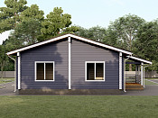 Одноэтажный дом из бруса 9х11 проект Фаина