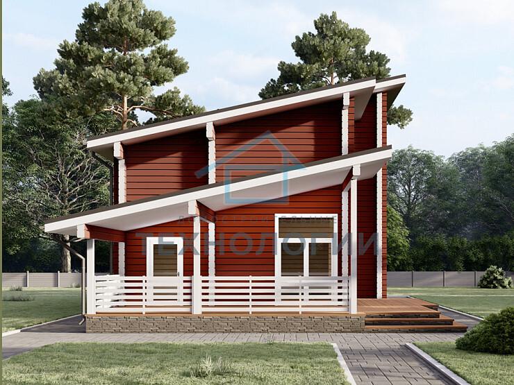 Двухэтажный дом из бруса 8х13 проект Зимава