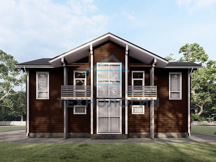 Двухэтажный дом из бруса 17х24 проект Елень