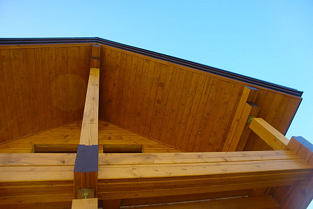 Дом шале из бруса в 1,5 этажа 10х12 с котельной Заслава