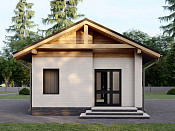 Одноэтажный дом из газобетона 6х8 проект Алиот