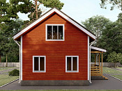 Двухэтажный каркасный дом 6х9 проект Ожана