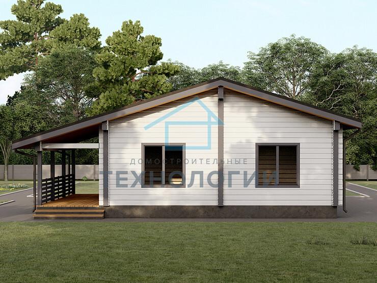 Одноэтажный дом из бруса 9х11 проект Мавра