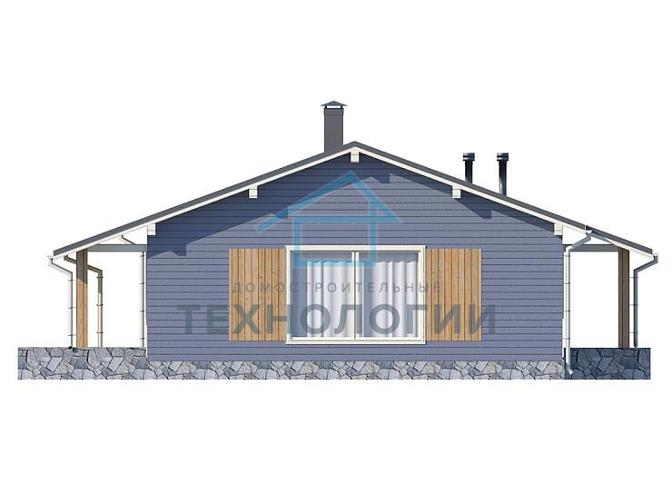 Современный одноэтажный брусовой дом 9х13 с котельной Далебор