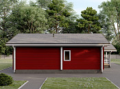 Одноэтажный дом из бруса 9х11 проект Август