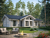 Одноэтажный дом из бруса 9х18 Осьмой