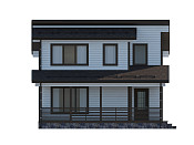 Современный дом из бруса в 1,5 этажа 6х9 с котельной Фатта