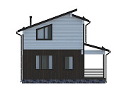 Современный дом из бруса в 1,5 этажа 6х9 с котельной Фатта