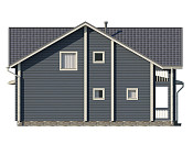 Дом шале из бруса в полтора этажа 12х12 с котельной Тана