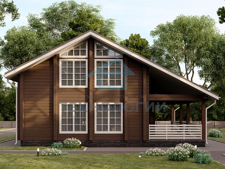 Двухэтажный дом из бруса 10х10 Златослав