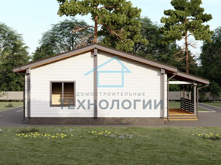 Одноэтажный дом из бруса 9х11 проект Мавра