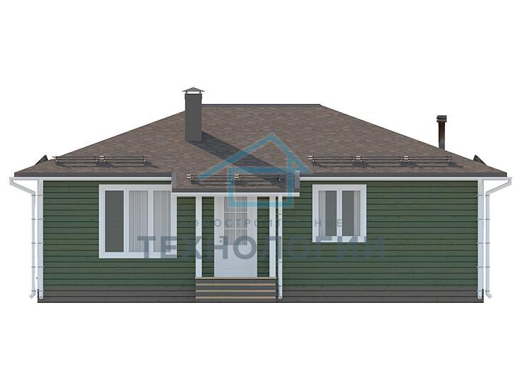 Одноэтажный дом из бруса шале 8х11 с котельной Чипрана