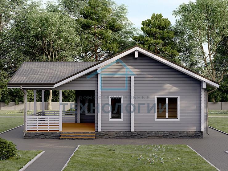 Одноэтажный дом из бруса 9х12 проект Ираида