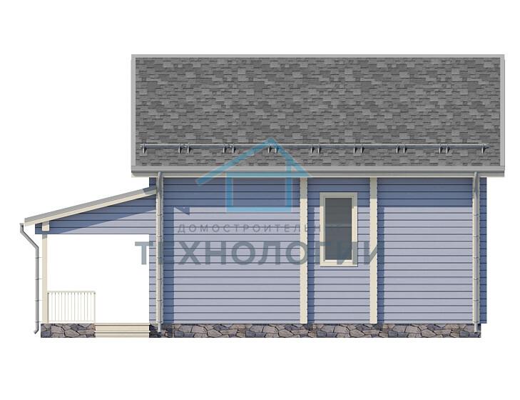 Полутораэтажный дом шале из бруса 9х9 с котельной Млада