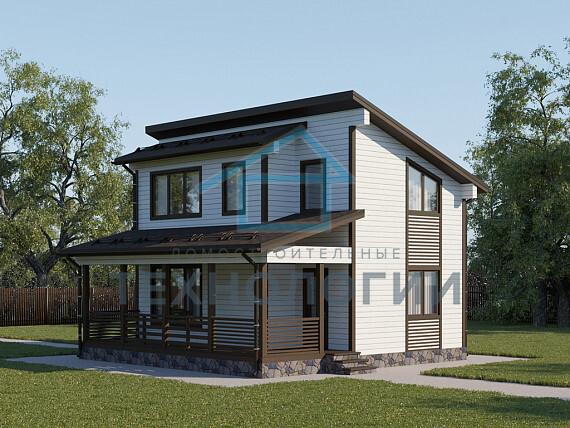 Современный дом из бруса в 1,5 этажа 6х9 с котельной Фатта