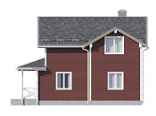 Дом шале из бруса в 1,5 этажа 6х6 с котельной Топак