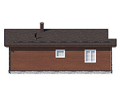 Одноэтажный дом из бруса шале 11х12 с котельной Бажен