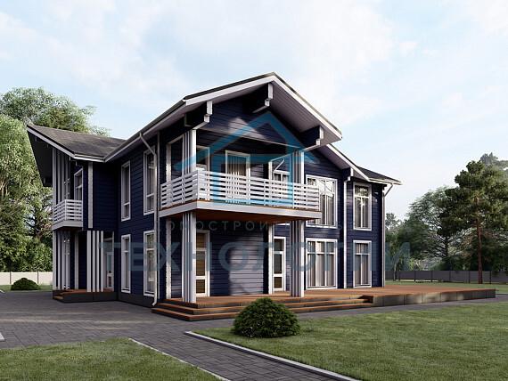 Двухэтажный дом из бруса 14х16 проект Елица