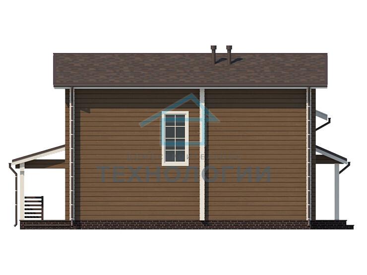 Дом шале из бруса полутораэтажный 10х10 с котельной Владияр