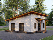 Одноэтажный дом из газобетона 8х8 проект Богород