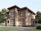 Двухэтажный дом из бруса 8х13 проект Зарина