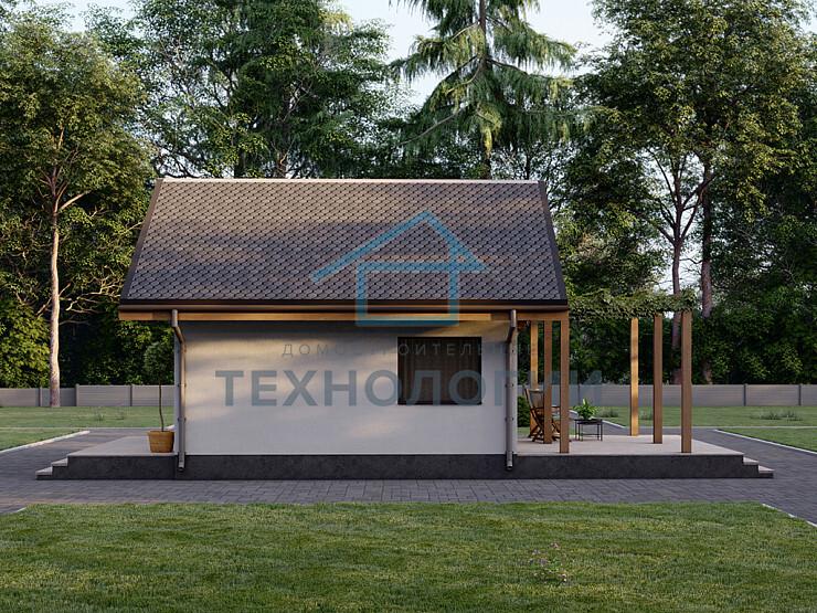 Одноэтажный дом из газобетона 5х6 проект Возгарь