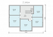 Двухэтажный каркасный дом 8х11 проект Гликерия