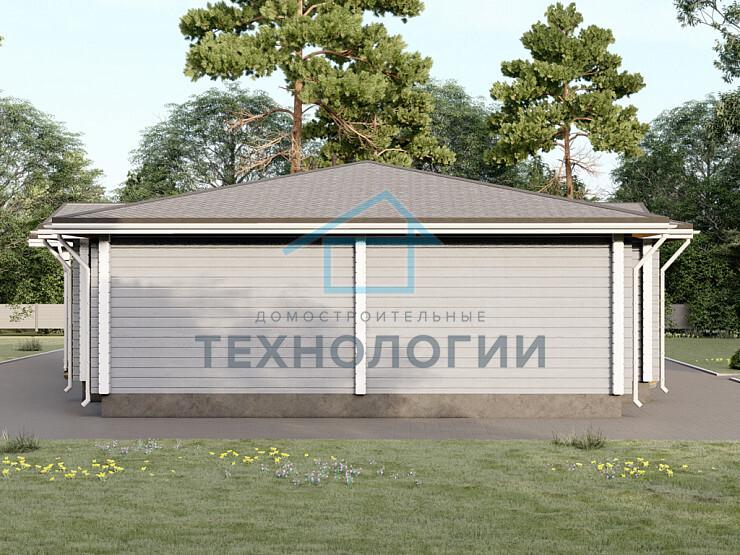 Одноэтажный дом из бруса 13х18 проект Ипатий