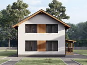 Полутораэтажный дом из газобетона 8х11 проект Веш