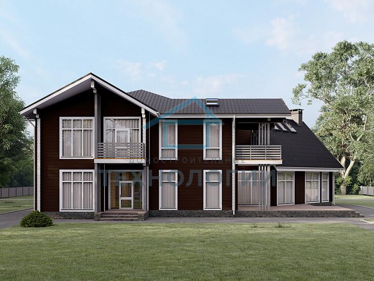 Двухэтажный дом из бруса 17х24 проект Елень