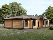 Одноэтажный дом из бруса 13х18 Дементий