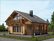 Двухэтажный дом из бруса 10х11 с котельной Полада