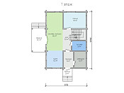 Скандинавский двухэтажный дом из бруса 8х11 с котельной Милад