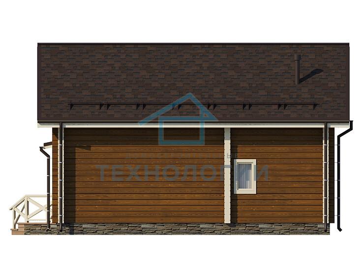 Дом шале из бруса с сауной в 1,5 этажа 9х10 Медея