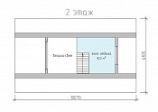 Одноэтажный каркасный дом 6х10 проект Лиса