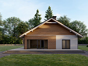 Одноэтажный дом из газобетона 11х11 проект Антарес