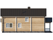 Дом шале из бруса полутораэтажный 9х12 с котельной Трейда