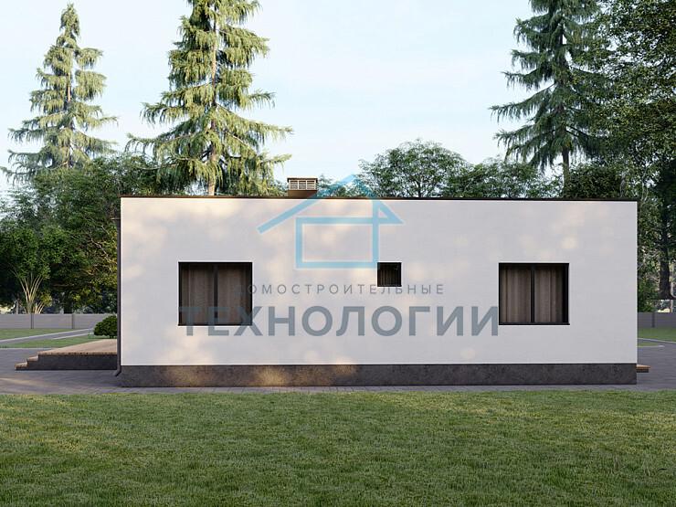 Одноэтажный дом из газобетона 10х10 проект Предраг